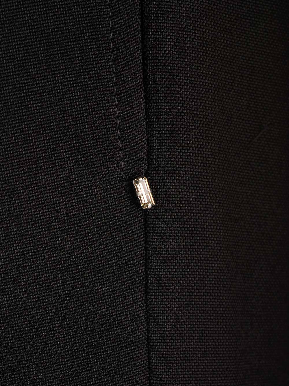 Sportmax Pants In Virgin Wool Blend In Black
