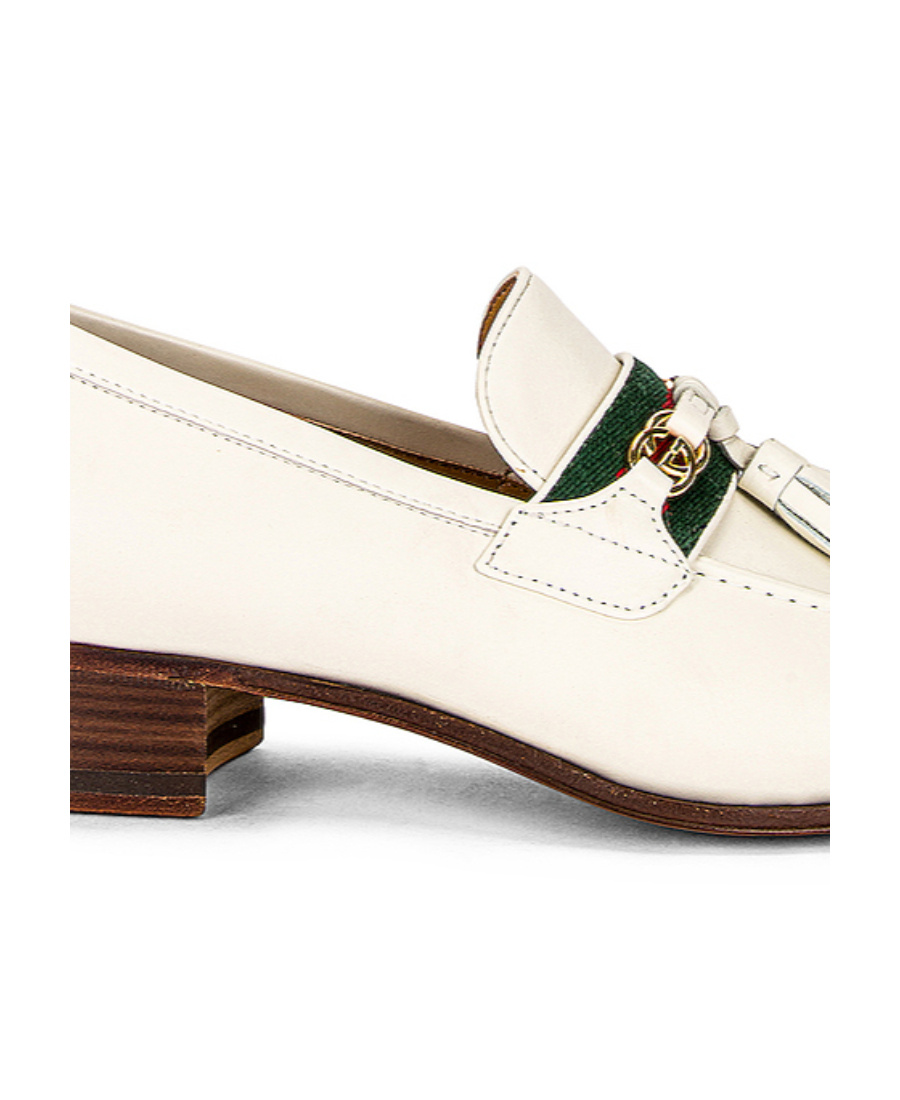 Gucci Pattern Loafer Shoes In White