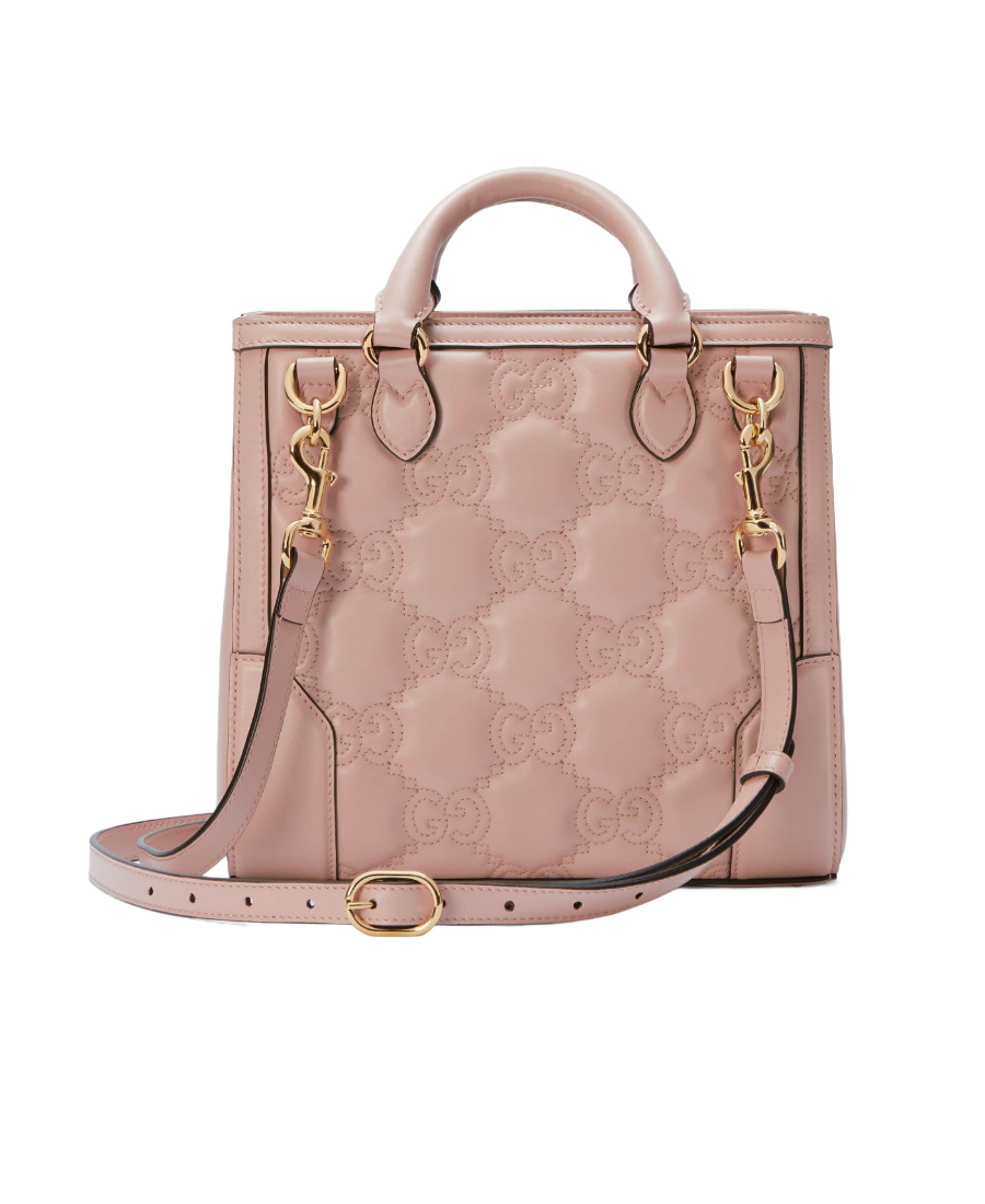 Gucci Gg Logo-embossed Mini Tote Bag In Nude