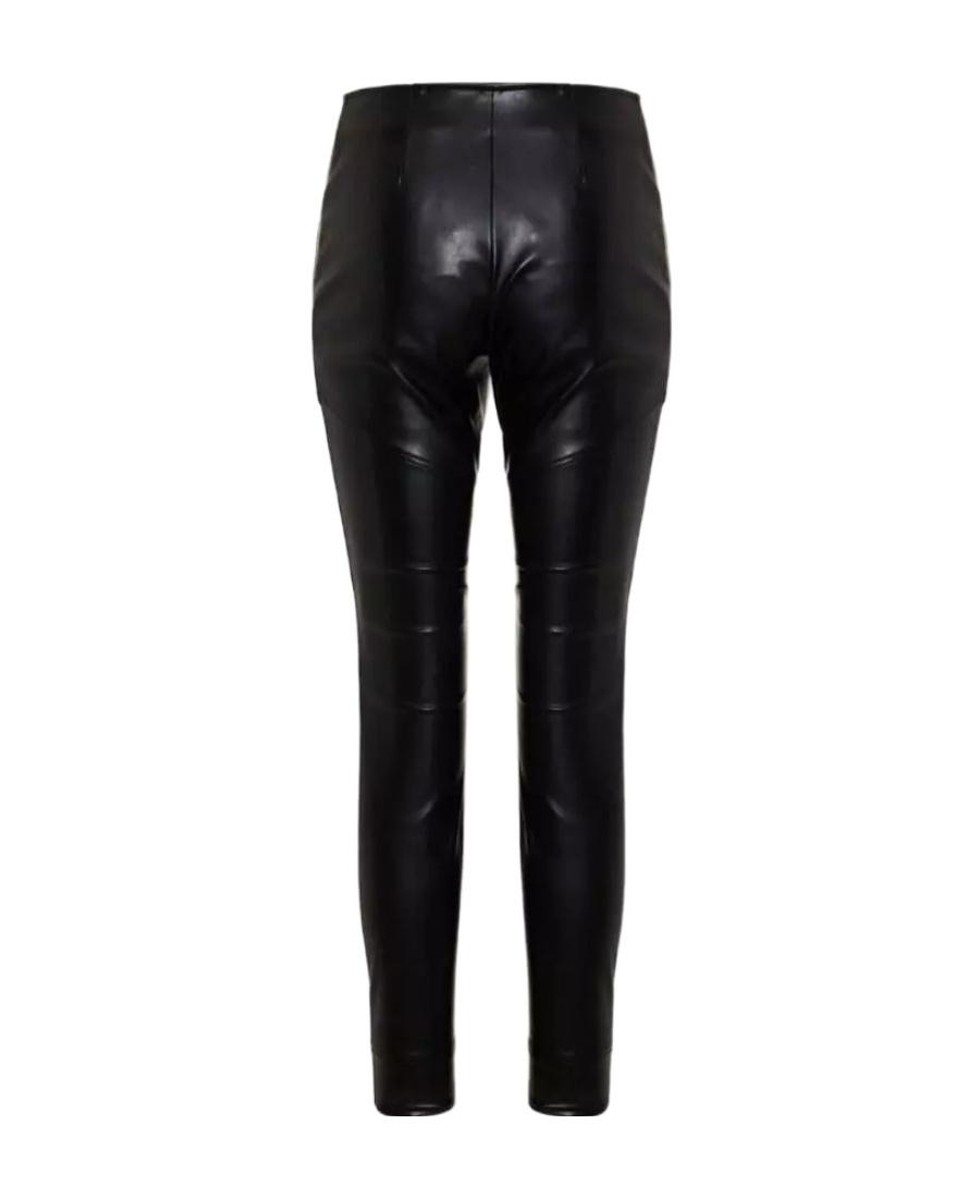 Dolce & Gabbana Panelled Faux-leather Leggings In Black