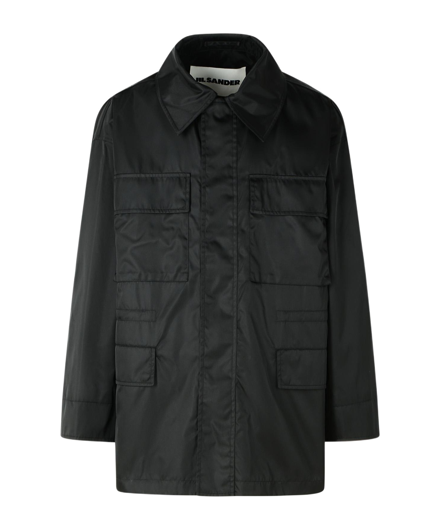 Jil Sander Long-sleeved Casual Jacket In Black
