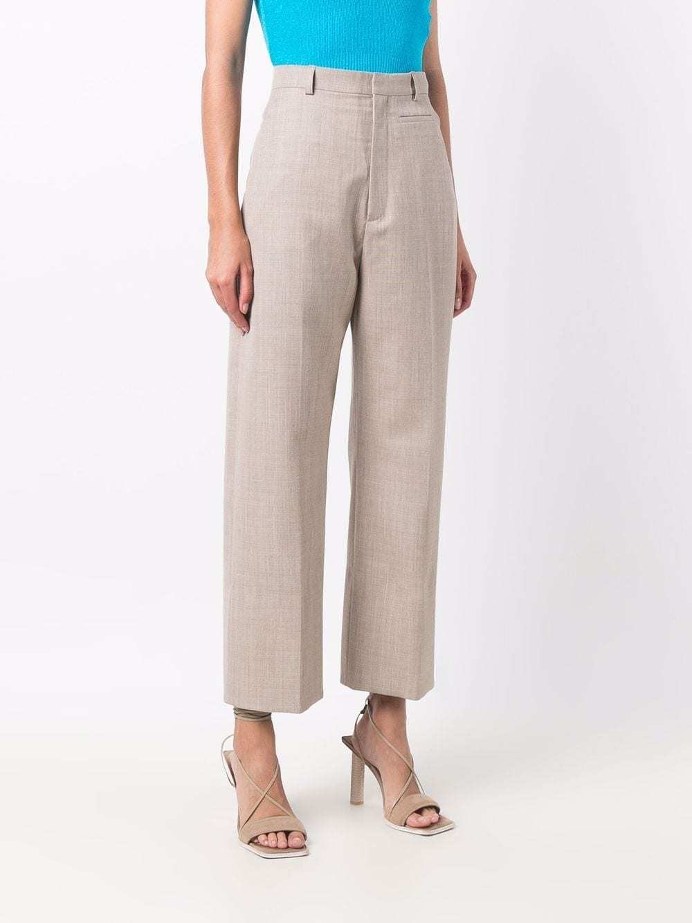 Jacquemus Santon Straight-leg Trousers In Nude