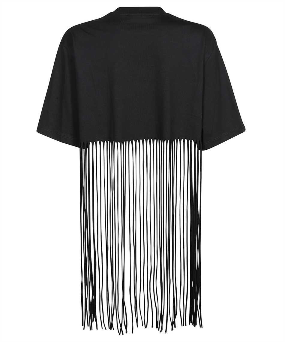 Msgm Graphic-print Frayed T-shirt In Black