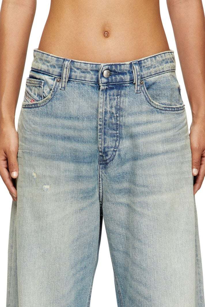 Diesel Jeans Gamba Larga In Blue