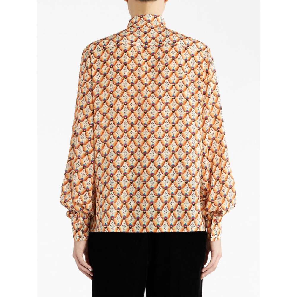 Etro Woman Shirt Sand Size 10 Silk In Nude