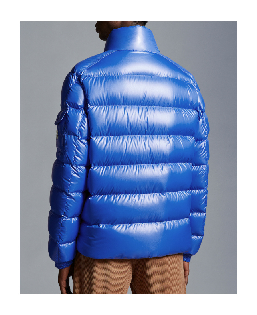 Moncler Maya Nylon Down Jacket In Blue