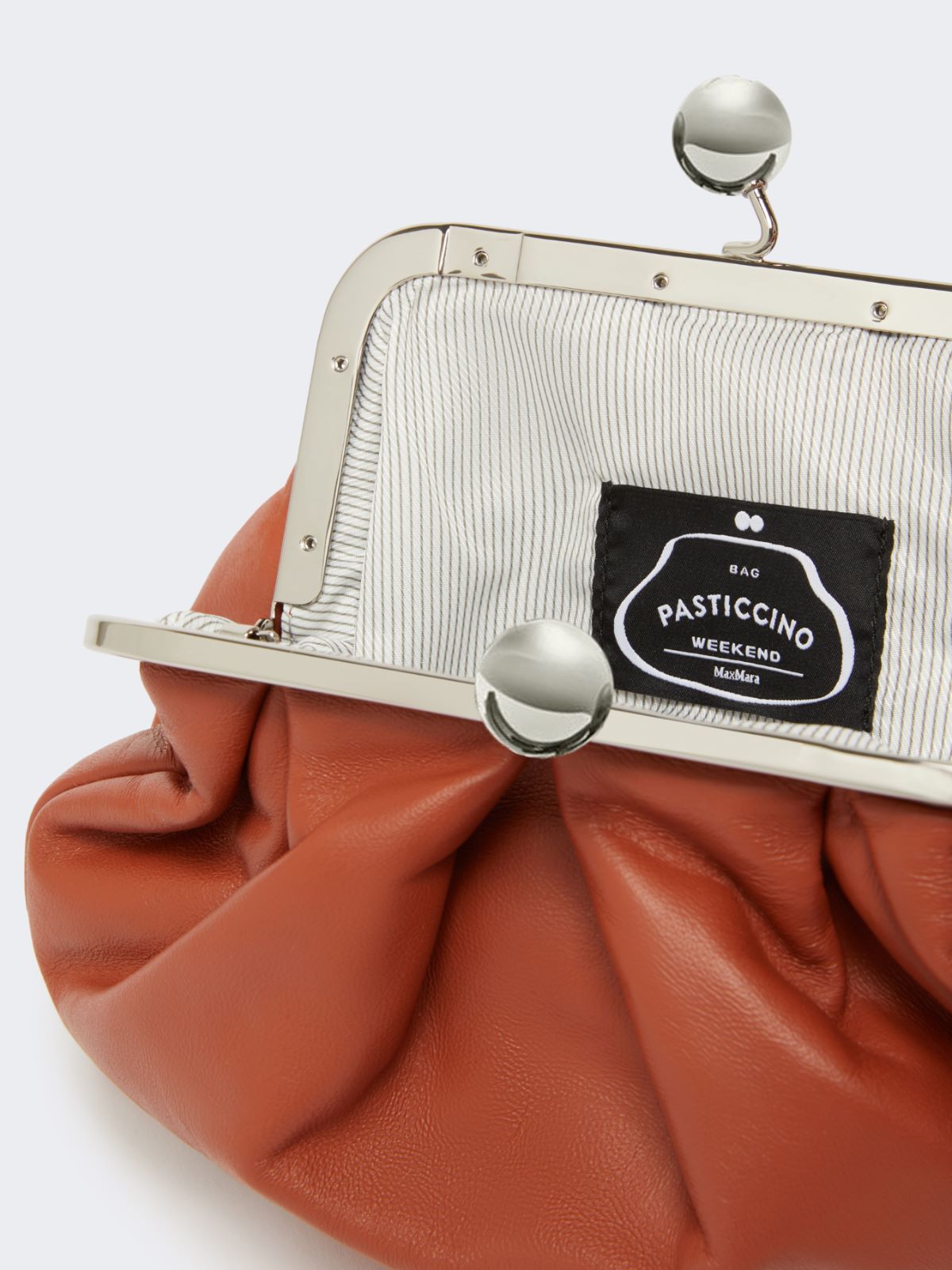 Weekend Max Mara Small Sheepskin Pasticcino Bag In Brown