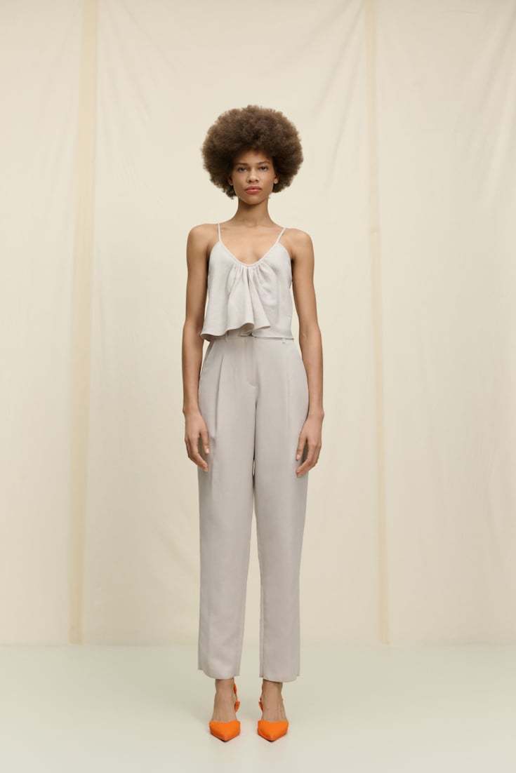 Shop Dorothee Schumacher Logo Casual Pants