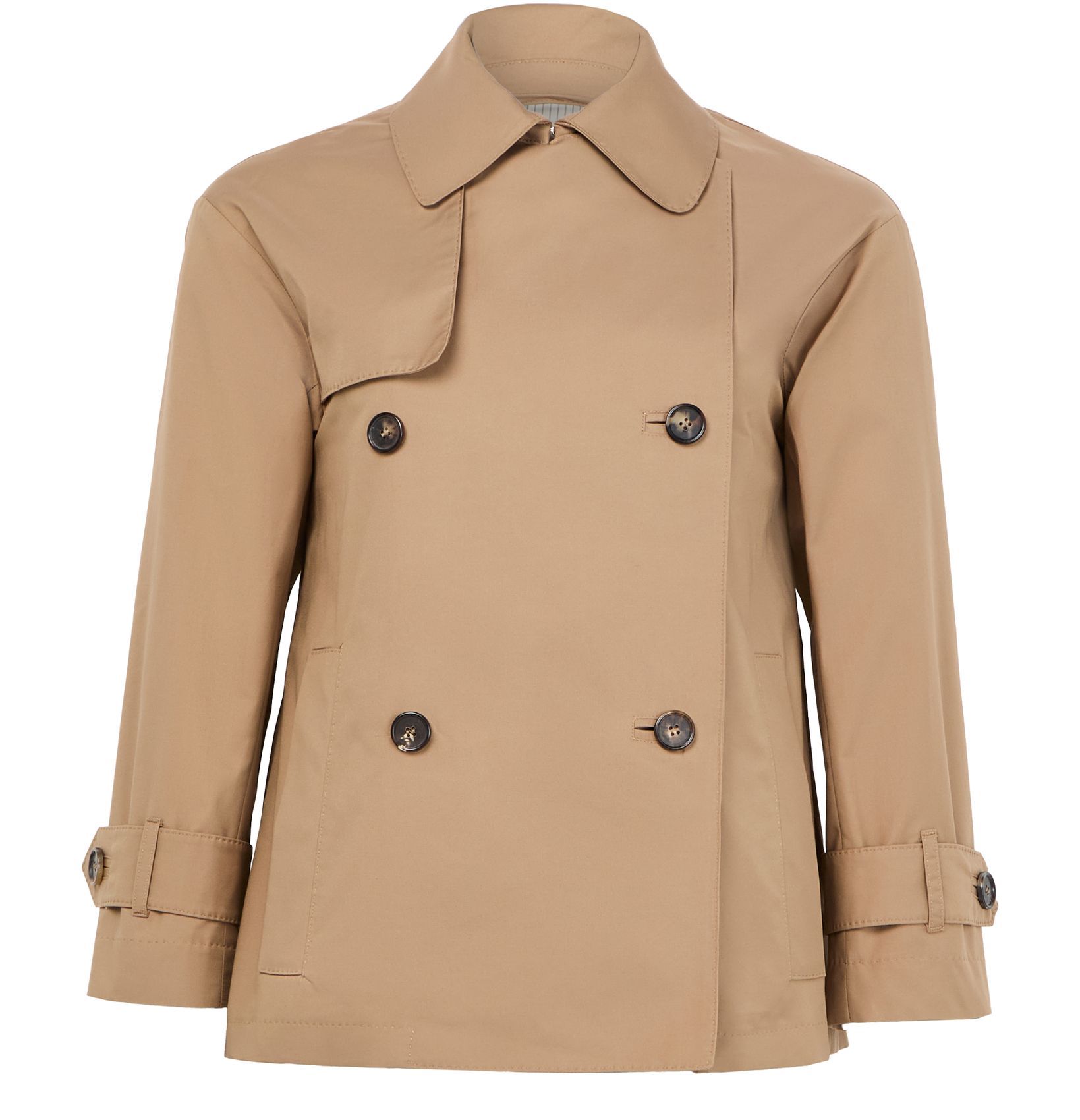 Max Mara Long-sleeved Windbreaker In Nude
