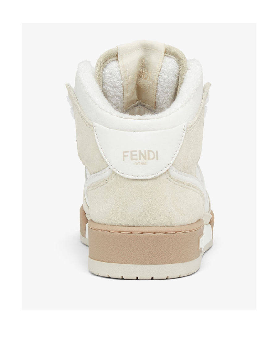 Fendi Match High-top Sneakers In White