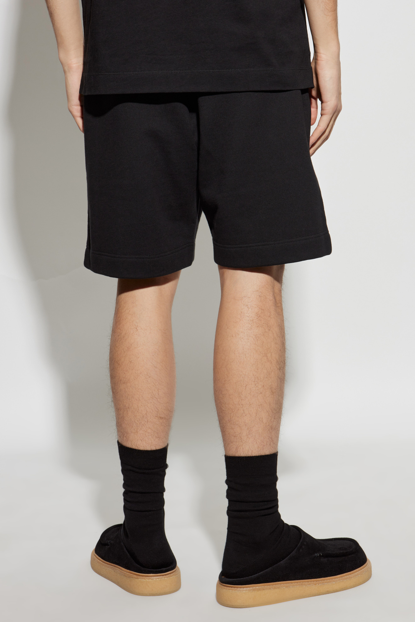 Dries Van Noten Elastic Waist Shorts In Black
