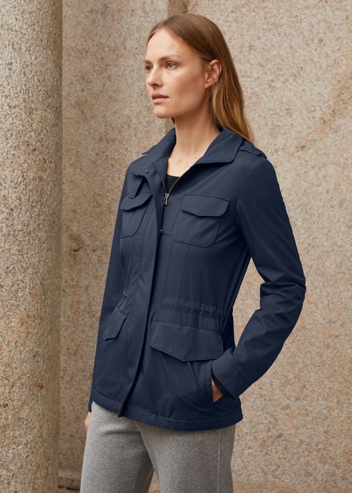 Loro Piana Traveller Lady Field Jacket In Blue