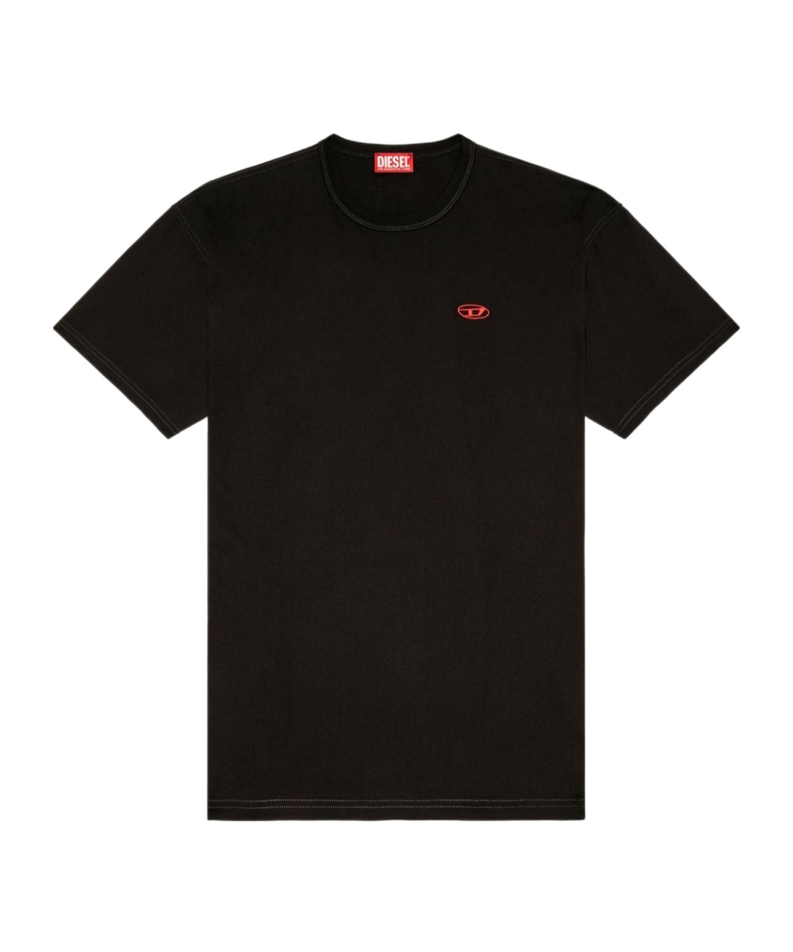 Shop Diesel T-boxt-k18 Organic Cotton T-shirt In Black