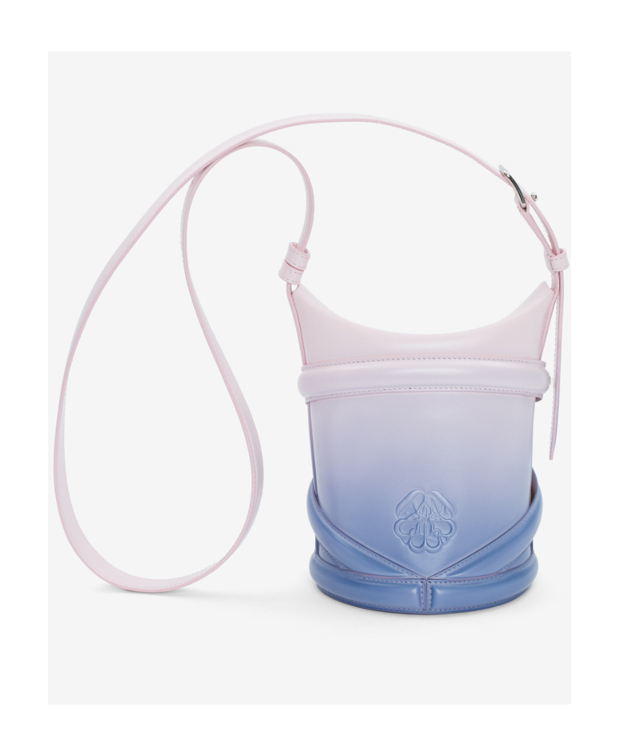Alexander Mcqueen Gradient-effect Bucket Bag In Blue
