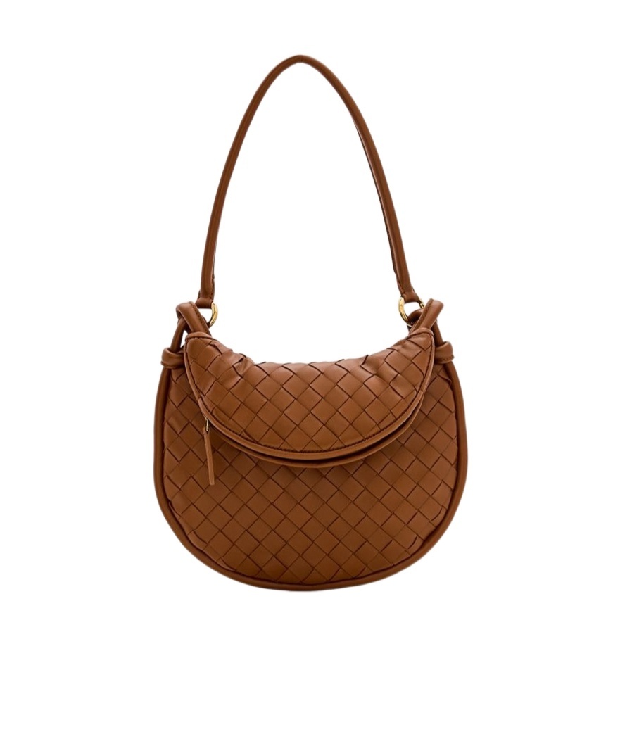 Bottega Veneta Small Gemelli Intrecciato Leather Shoulder Bag In Brown