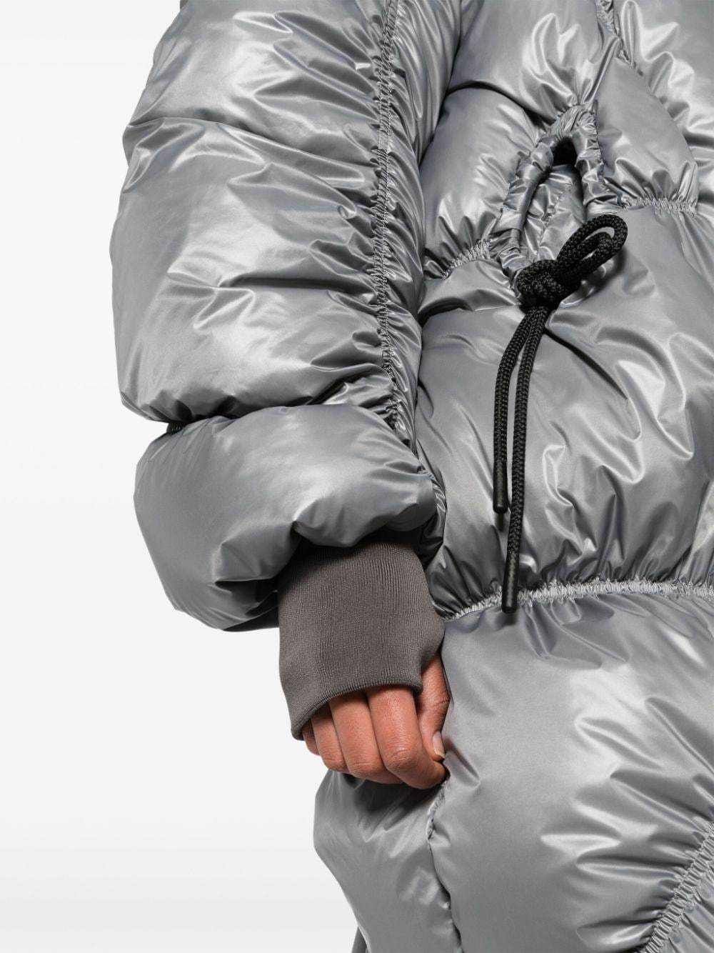 Khrisjoy Metallic-effect Padded Coat In Gray