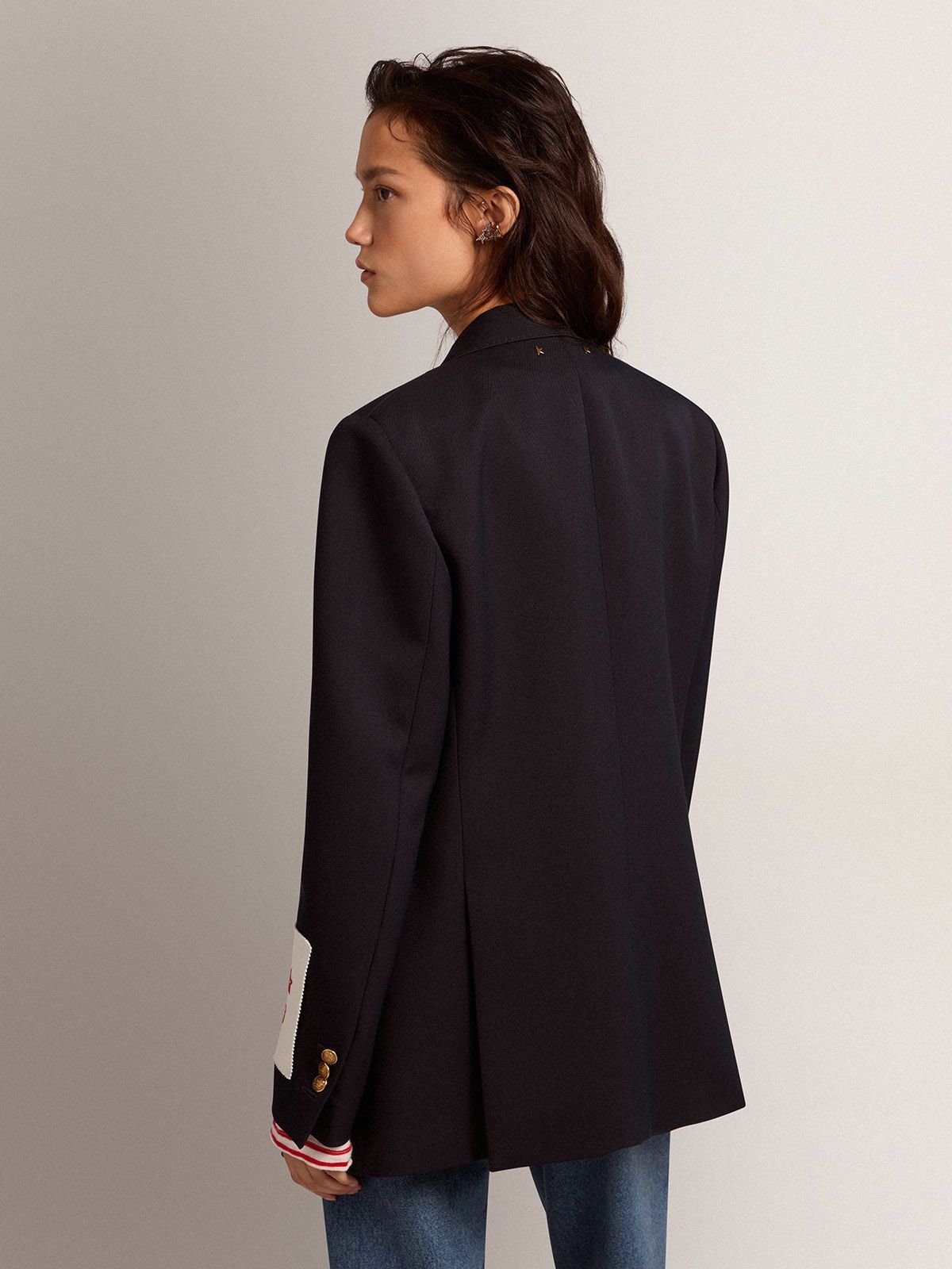 Golden Goose Diva Double-breasted Jacket In Black