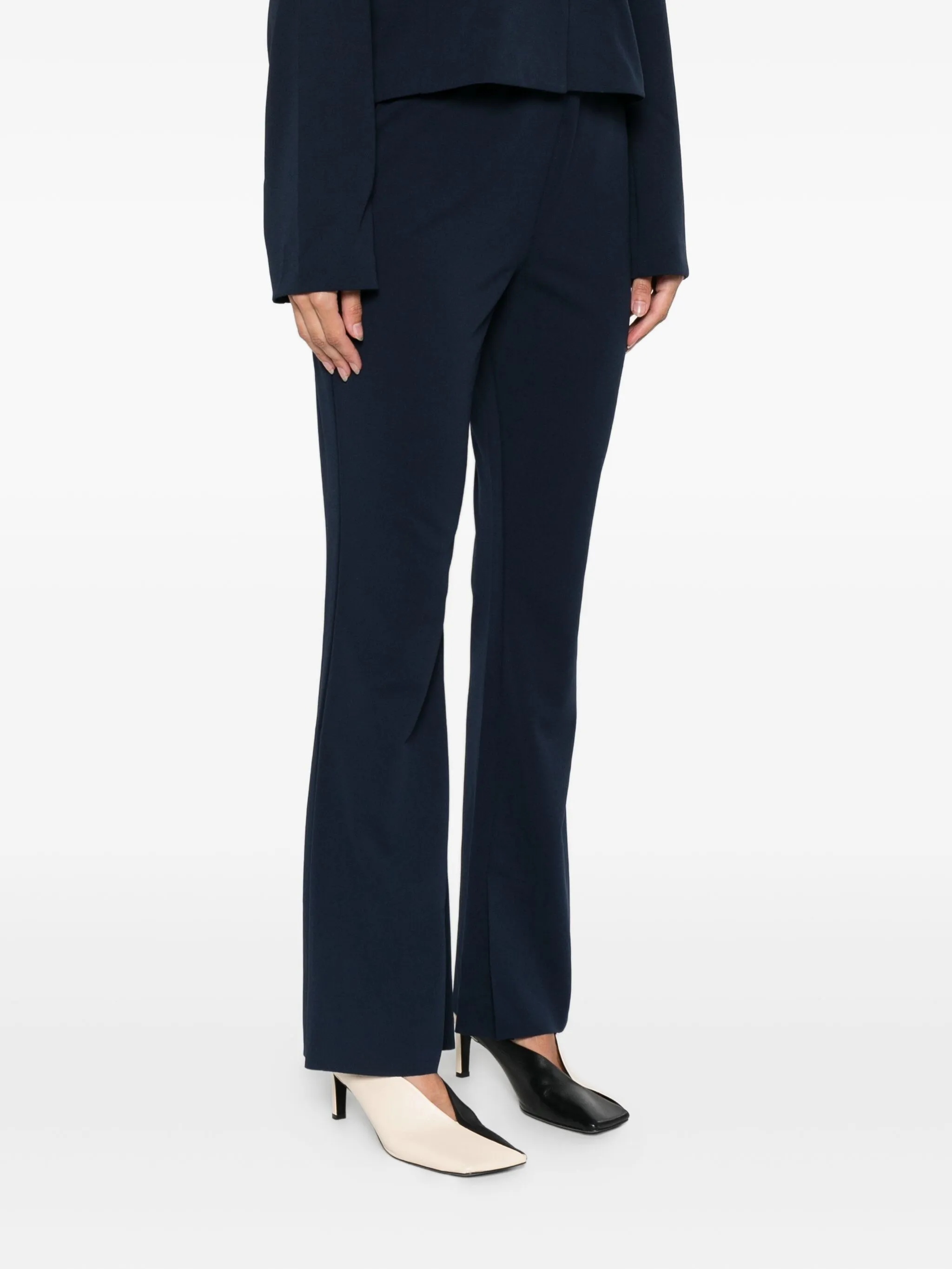 Calvin Klein Straight Pant Flared Leg In Blue