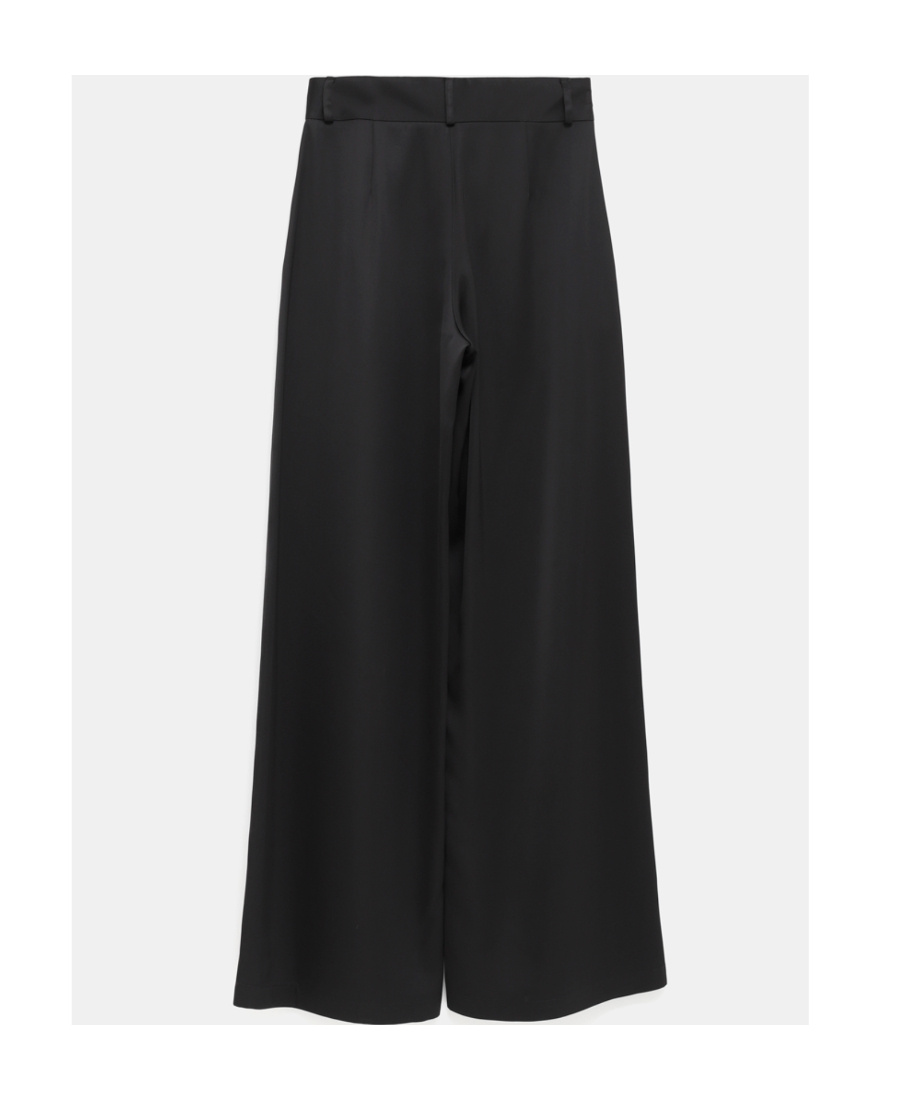 Jil Sander High-waisted Wide-leg Trousers In Black