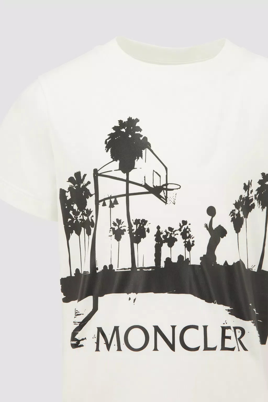 Moncler Graphic-print Cotton T-shirt In White