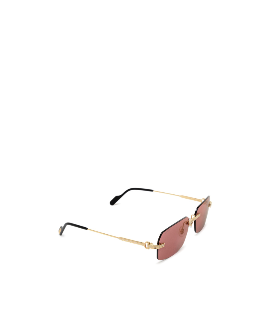 Cartier Rectangular Frame Sunglasses In Pink