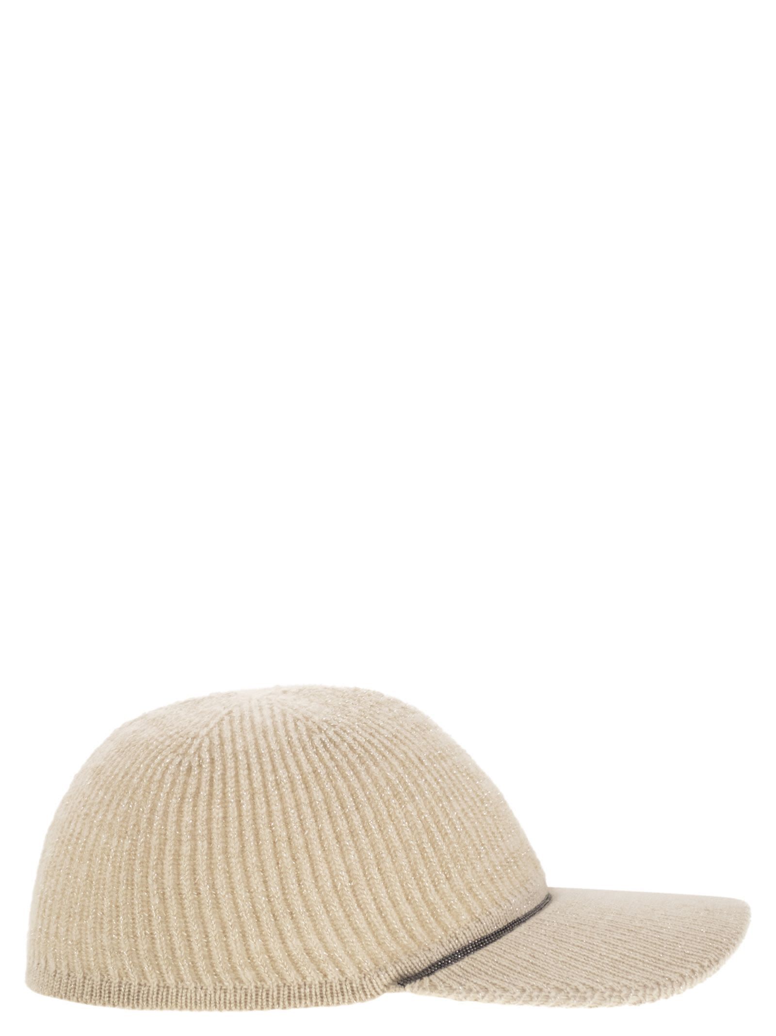 Brunello Cucinelli Ribbed-knit Baseball Cap In Brown