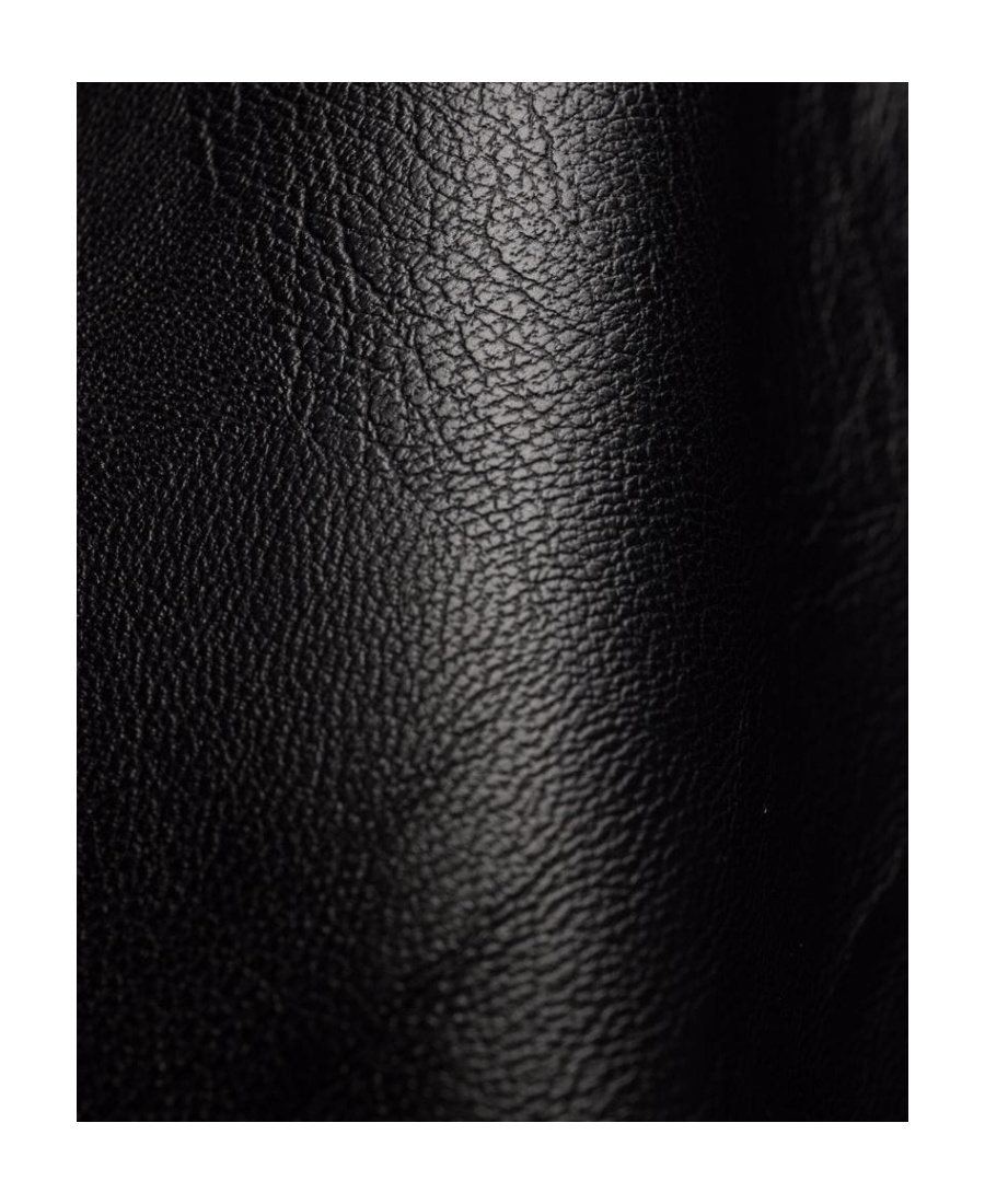 Stella Mccartney Logo-waistband Faux-leather Culottes In Black