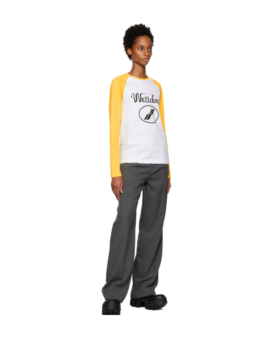 We11 Done Colour-block Logo-print T-shirt In White