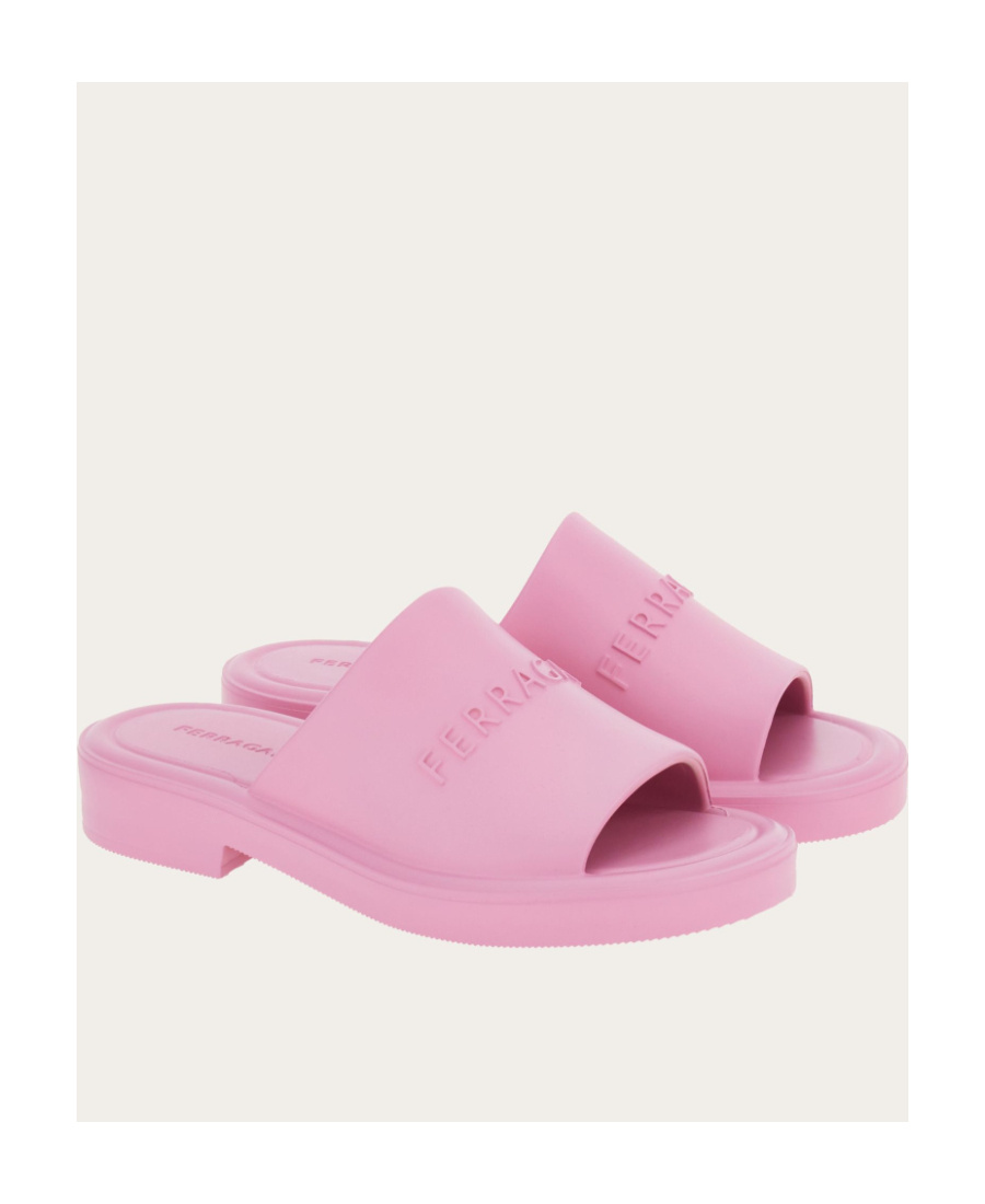 Ferragamo Knurled Slippers In Pink