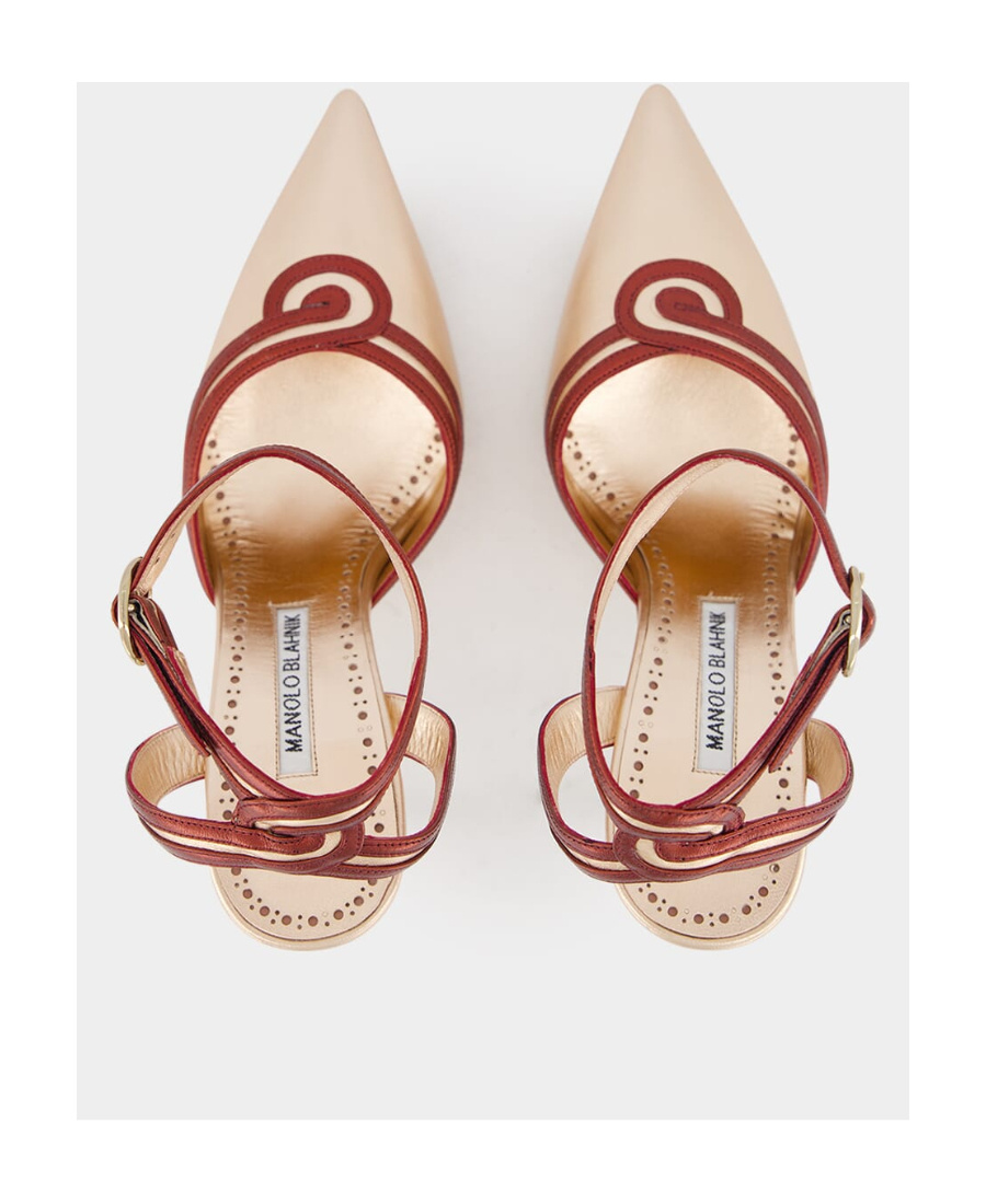 Manolo Blahnik Pointed High Heels In Nude