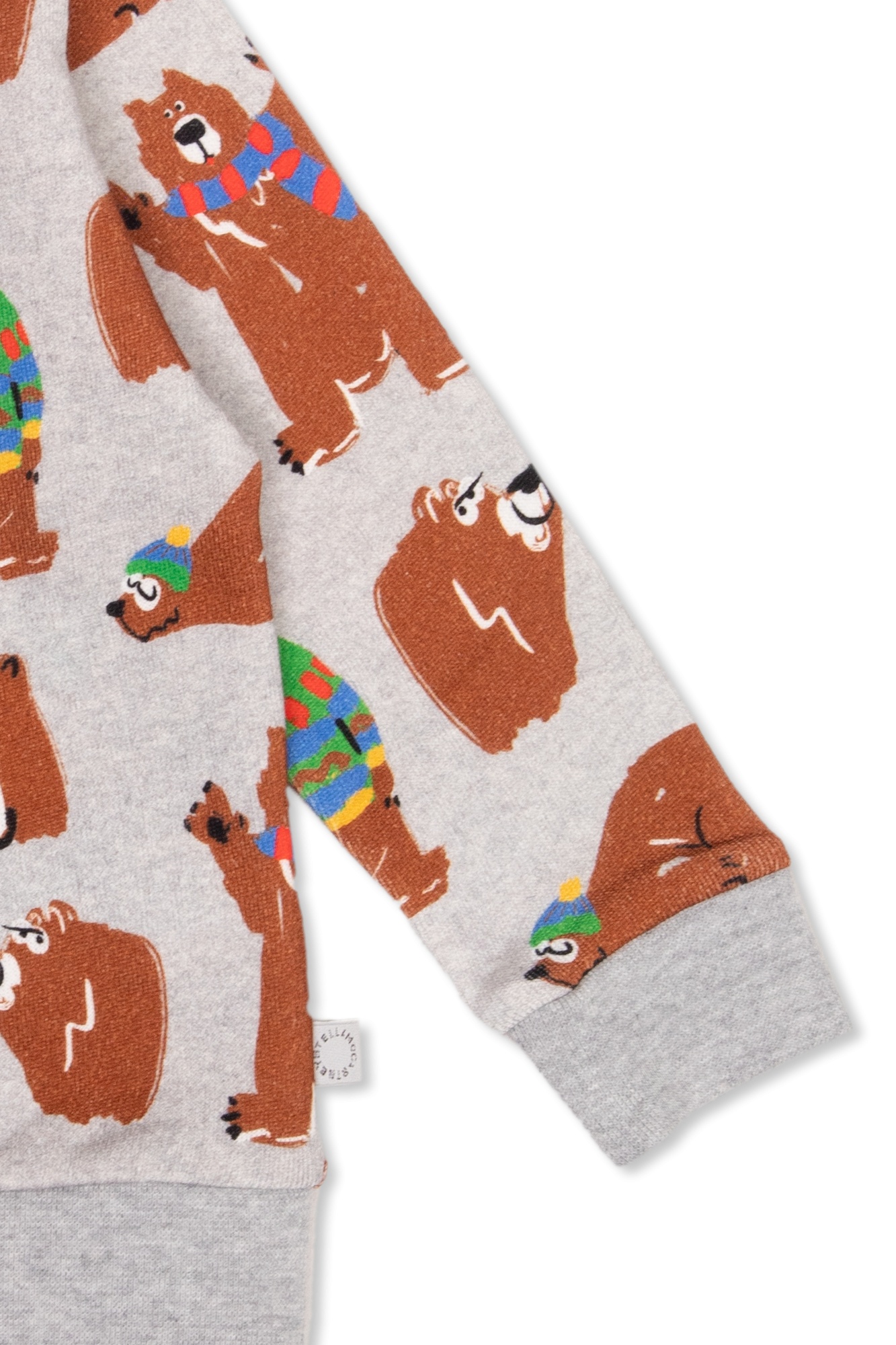 Stella Mccartney Kids Bear Printed Crewneck Sweatshirt In White