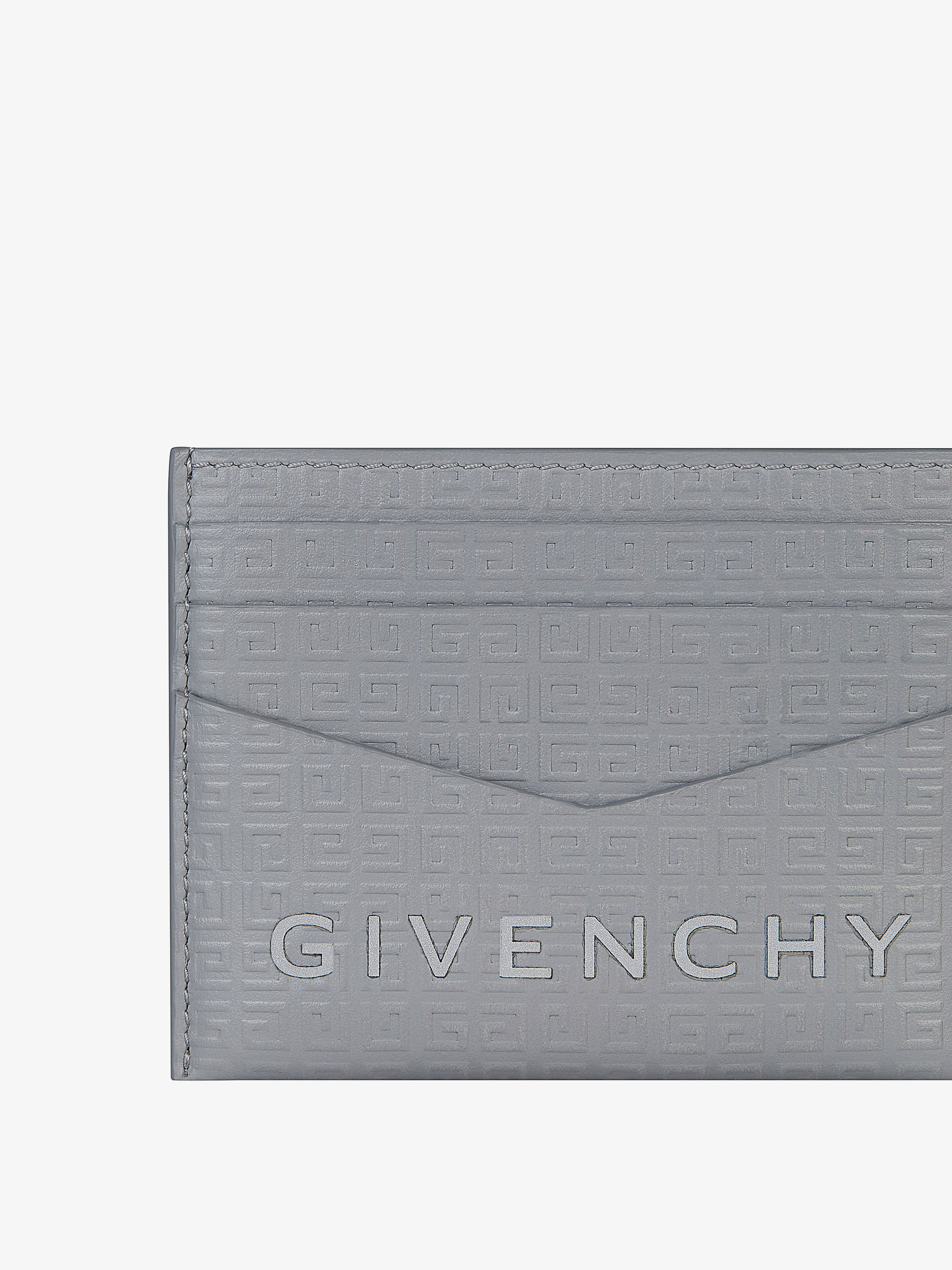 Givenchy 4g-embossed Cardholder In Gray