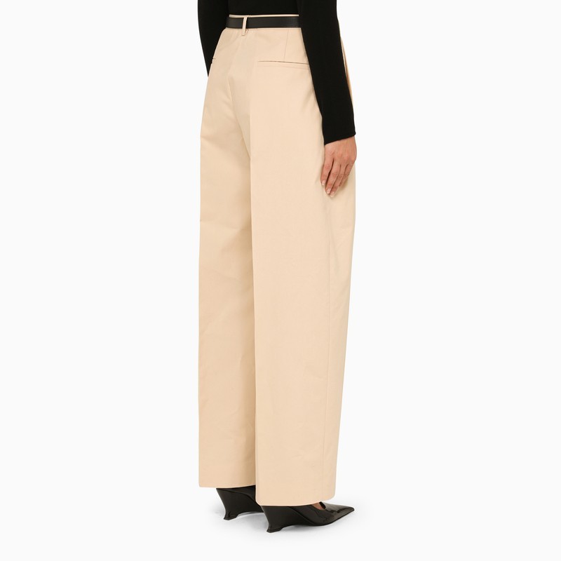Jil Sander Belt Ring Casual Pants In Nude