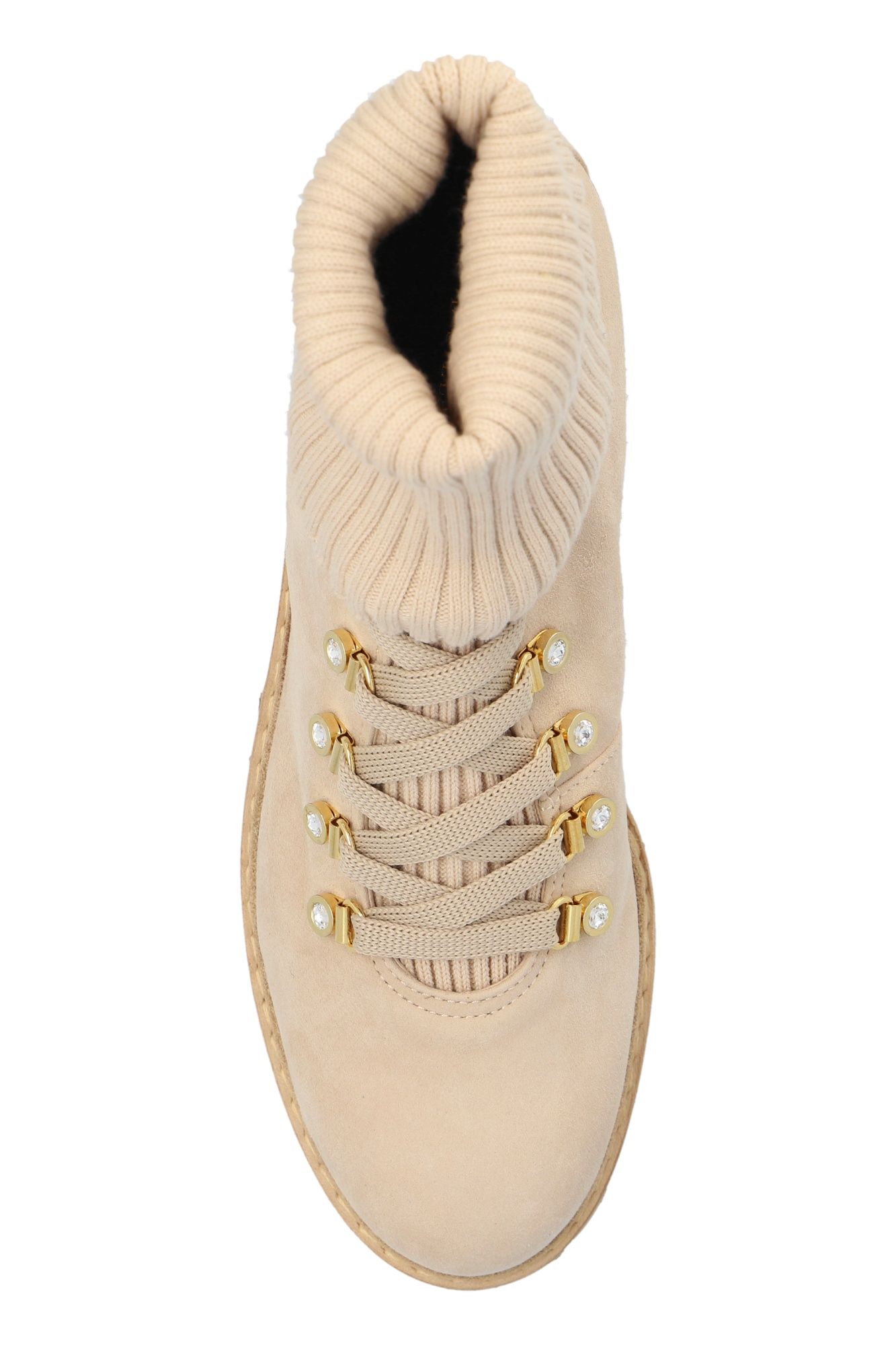 Le Silla St.moritz Lace-up Boots In Nude