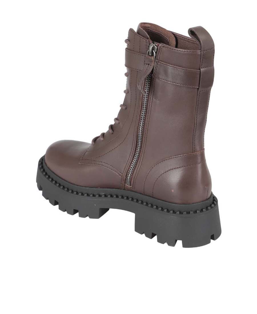 Ash Comboa Mustang Leather Ankle Boots In Multi