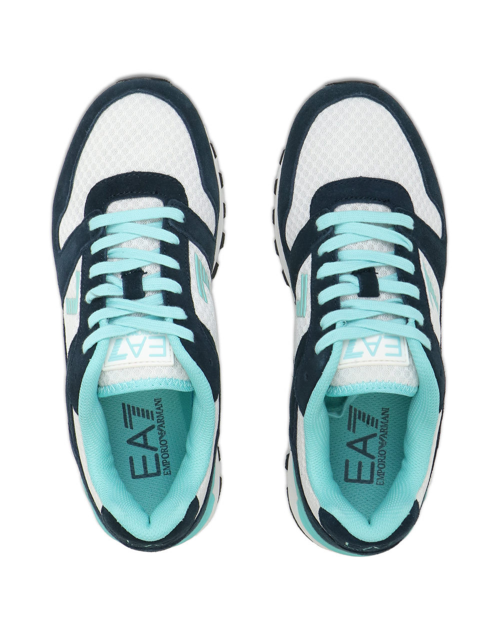 Ea7 Round Head Lace-up Casual Sports Shoes In Black