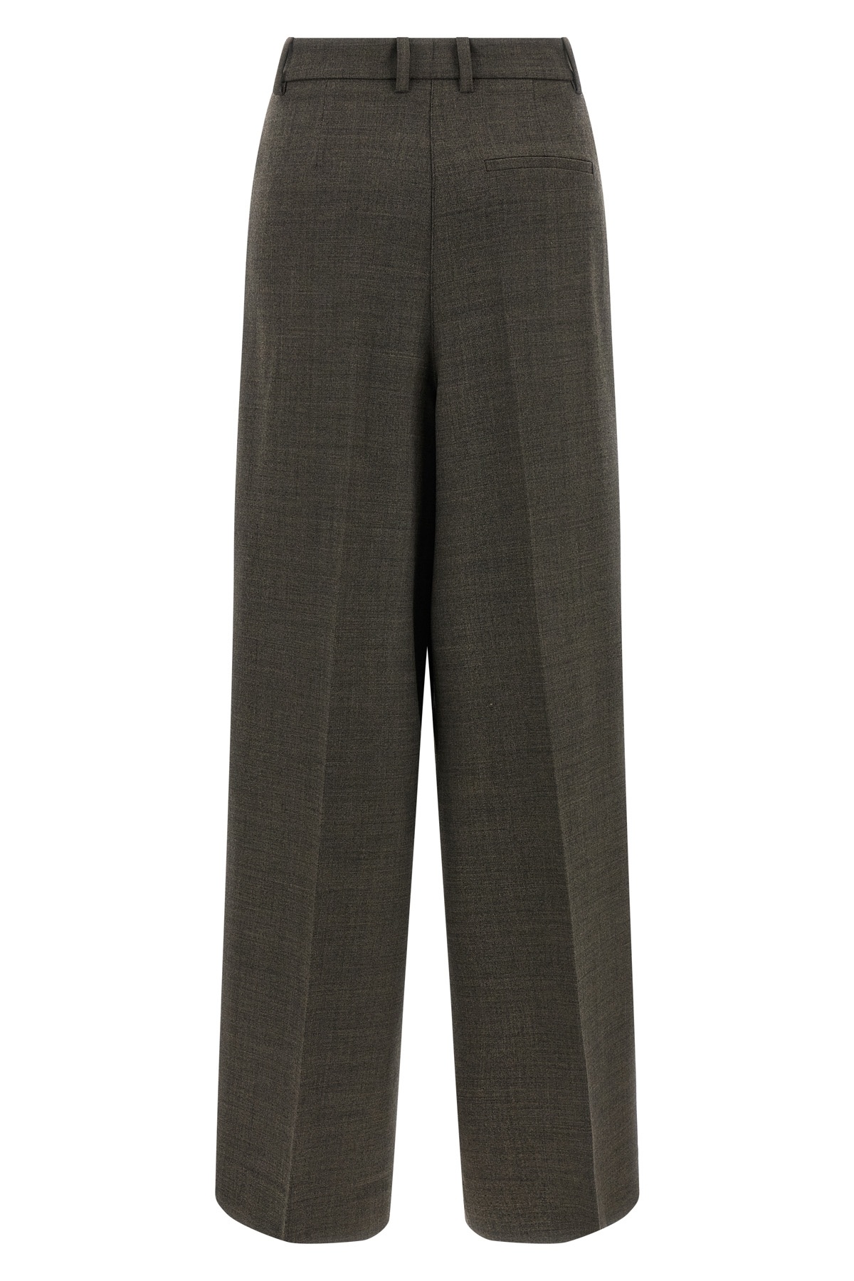 P.a.r.o.s.h Powo Pleat-detail Trousers In Brown