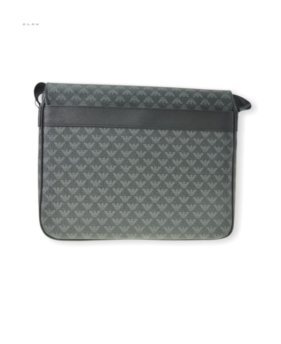 Emporio Armani Logo Details Satchel In Gray