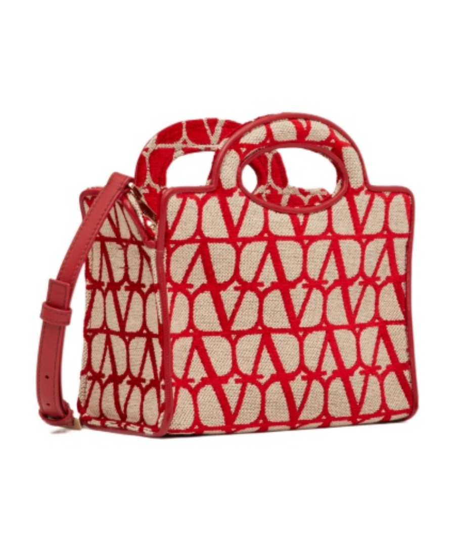 Valentino Le Troisième Toile Iconographe Top Handle Bag In Red
