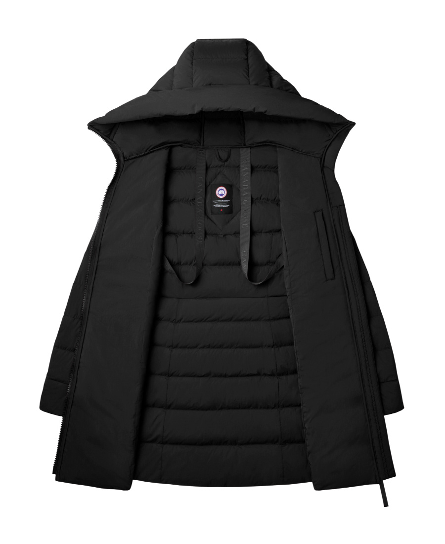 Canada Goose Clair Hooded Puffer Coat In Black