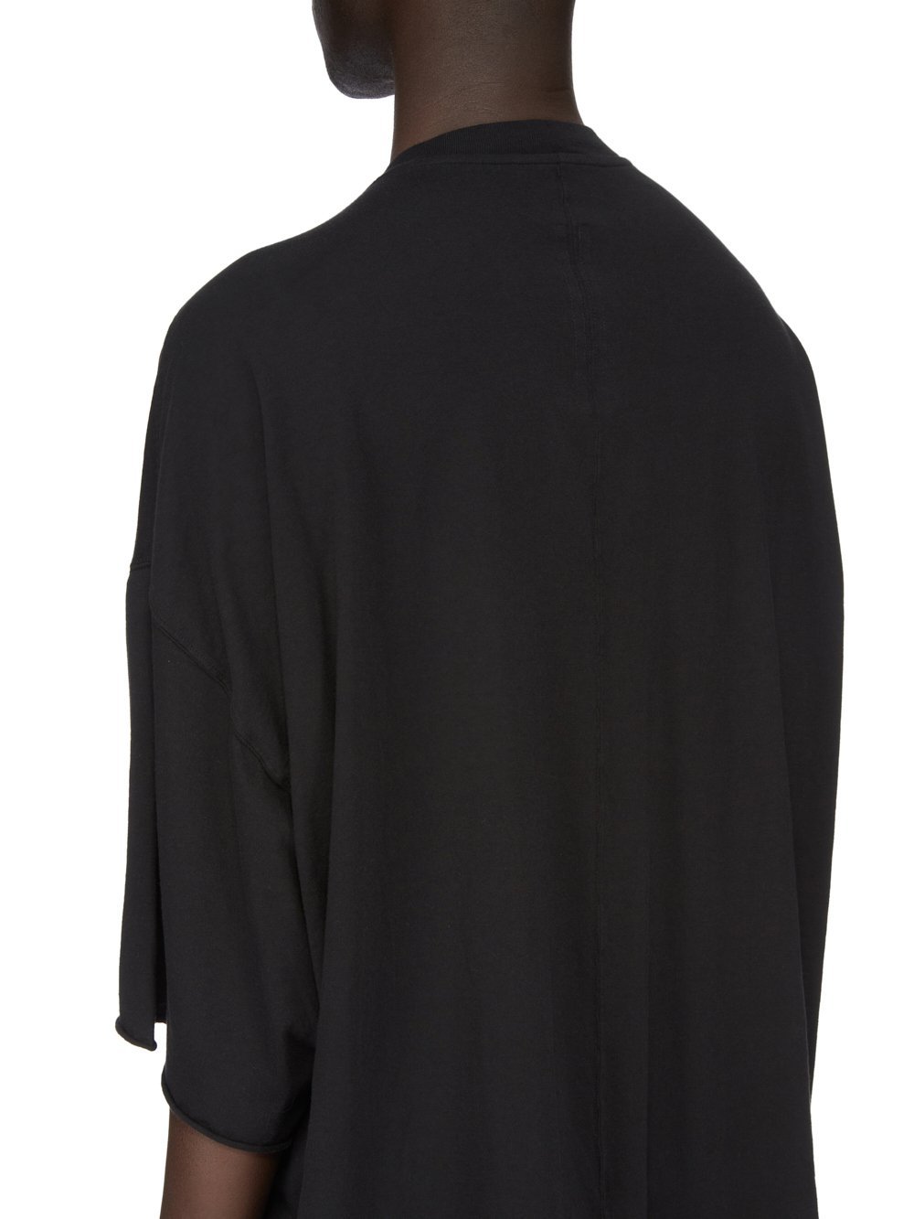 Rick Owens Drkshdw Drkshdw By Rick Owens Relaxed Fit Black Cotton T-shirt With Crew Neckline In Black