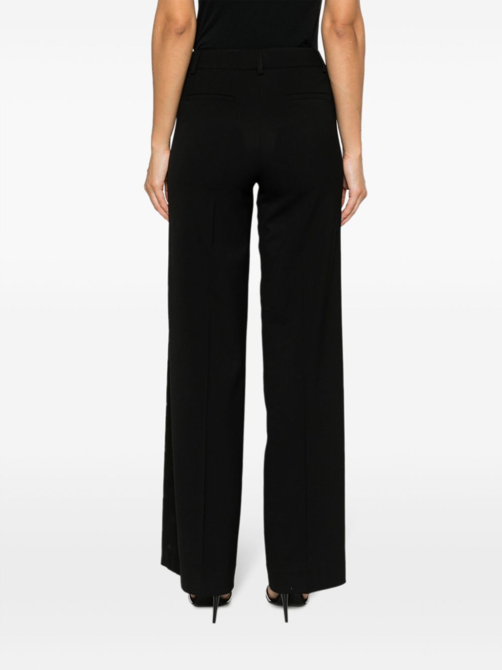 P.a.r.o.s.h Straight Leg Wool Blend Trousers