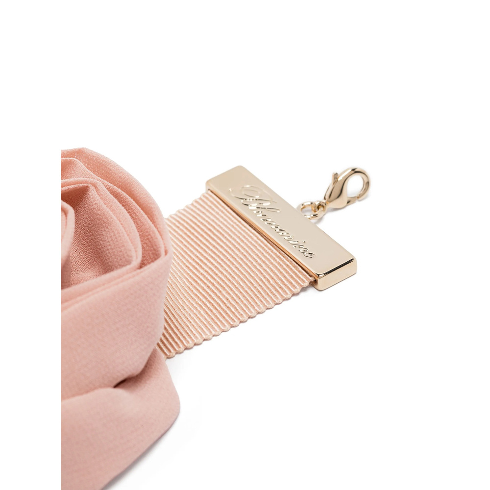 Blumarine Georgette Rose Necklace In Yellow