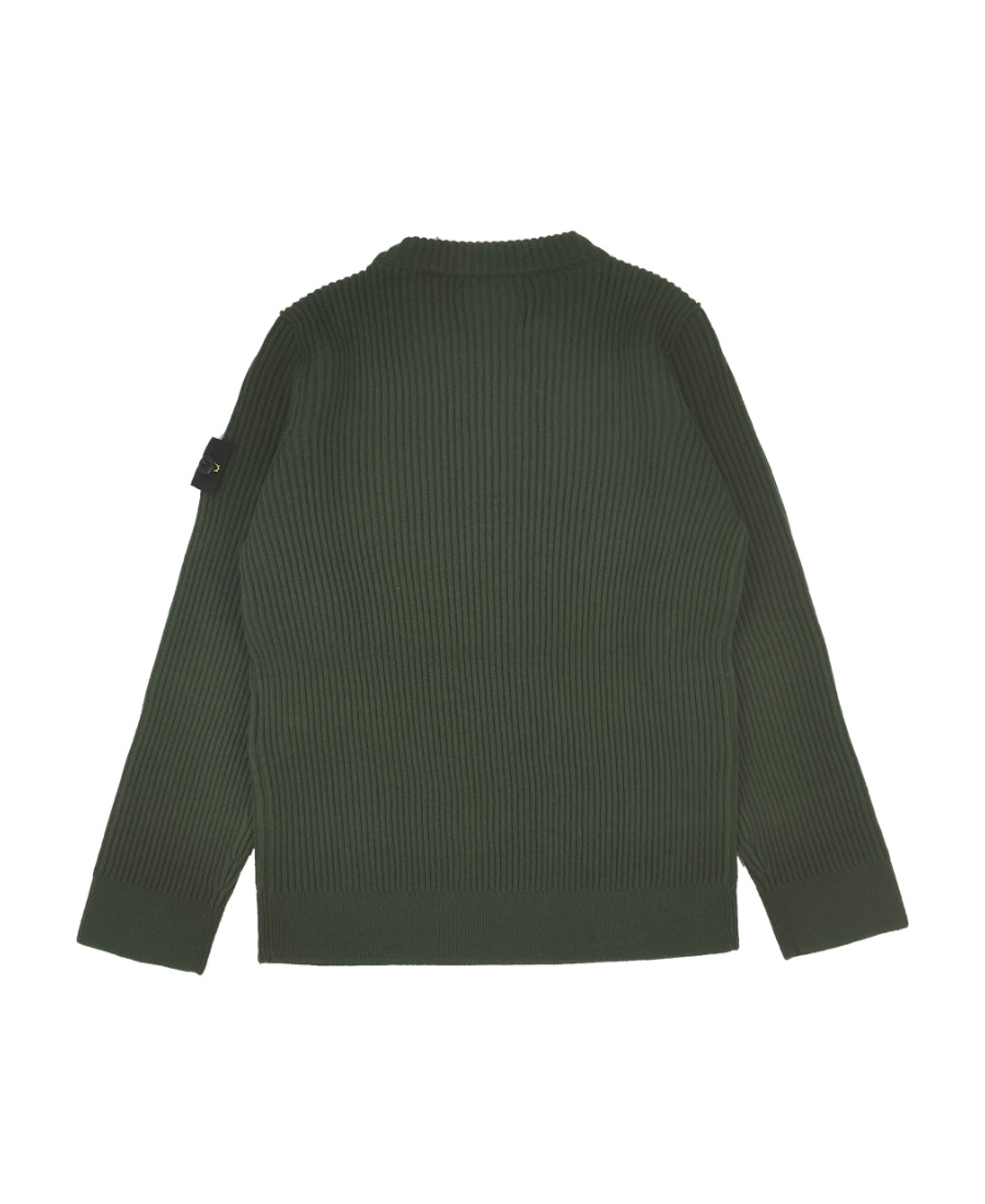 Stone Island Long-sleeved Sweater In Green
