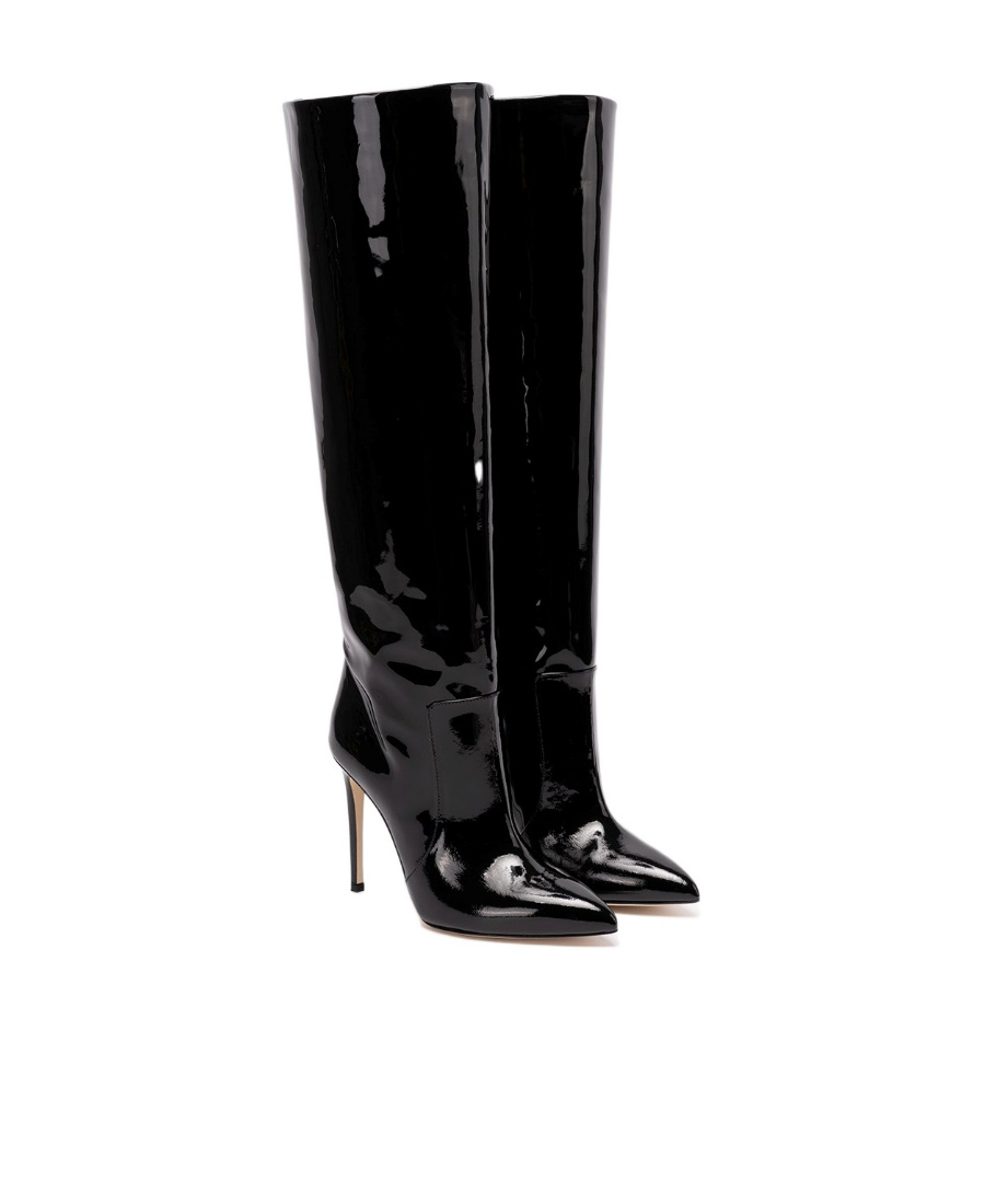 Paris Texas Pointed-toe 90mm Heeled Boots In Black