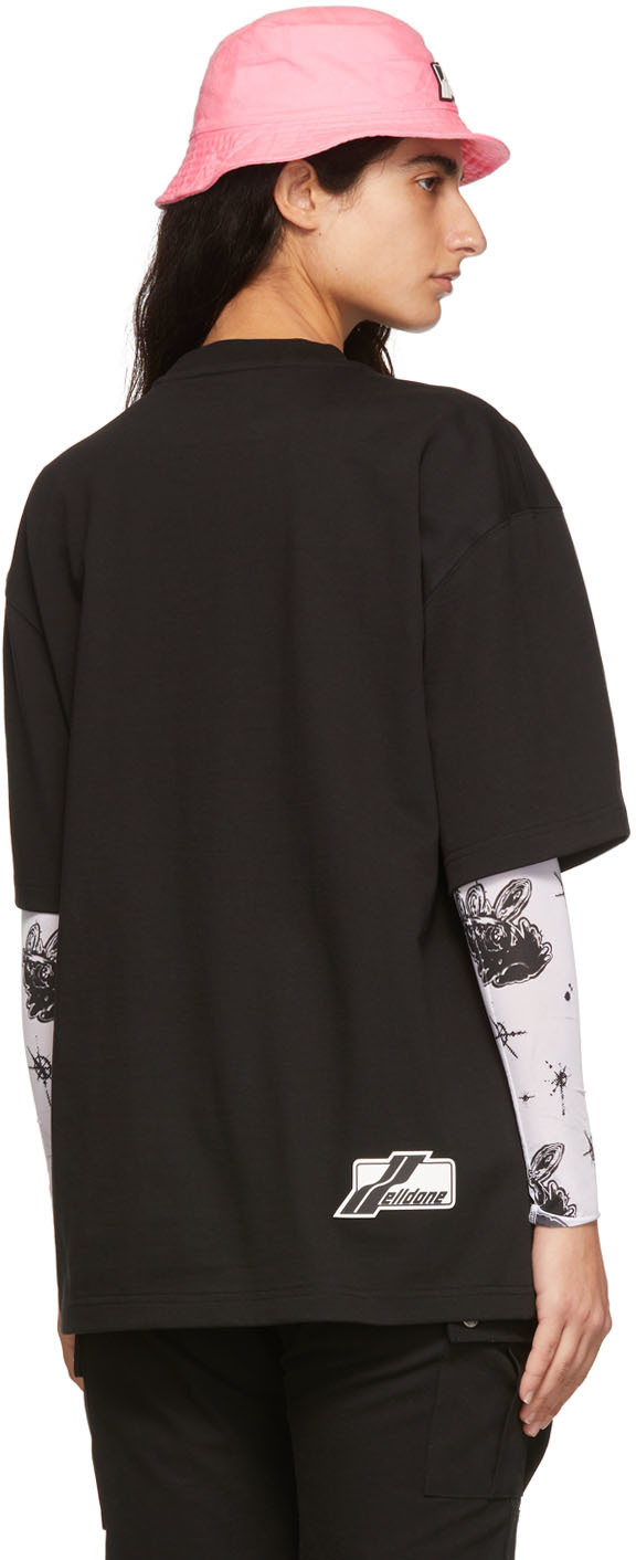 We11 Done Logo-print Cotton T-shirt In Black