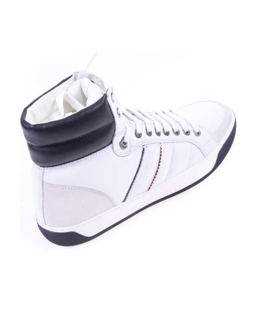 Moncler Tie High-top Sneakers In White