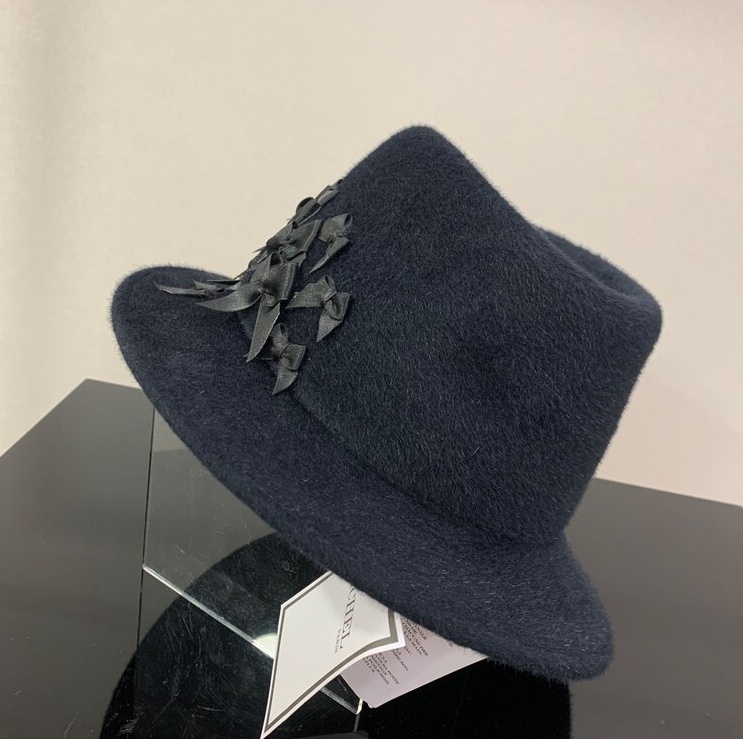 Shop Maison Michel Bow Hat In Black