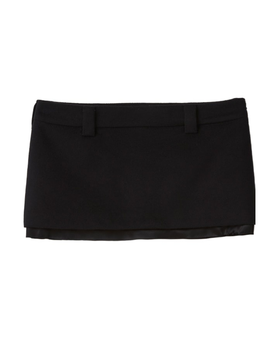 Shop Miu Miu Velour Miniskirt In Black