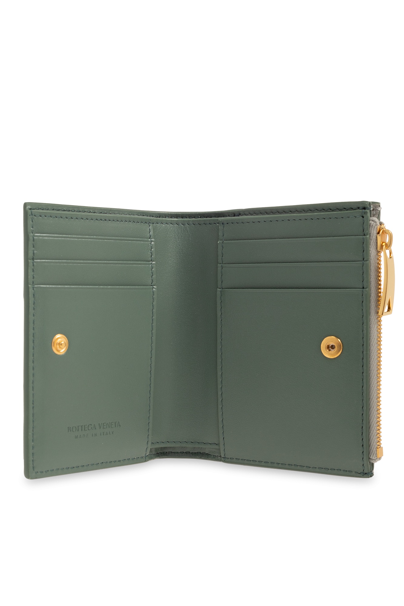 Bottega Veneta Logo Wallet In Nude